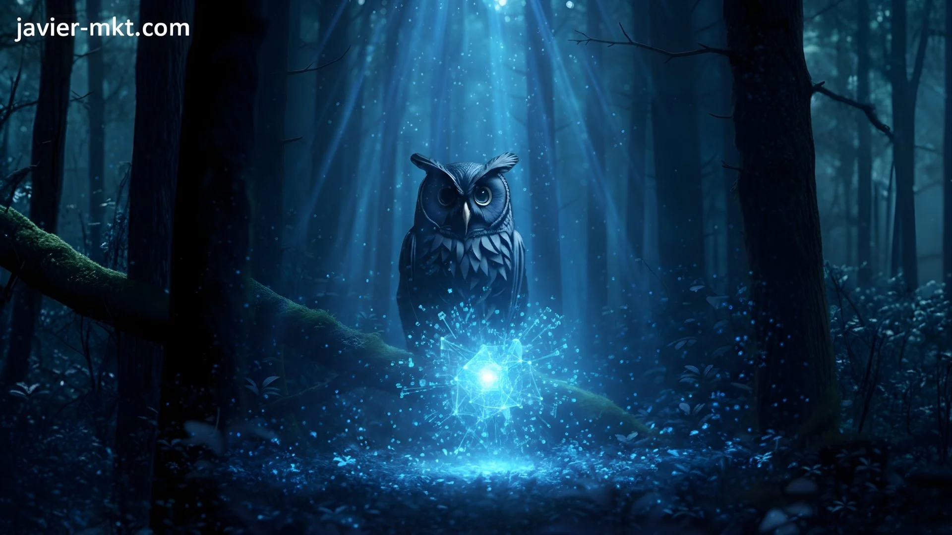 Dashboard y datos en tonos azulados, representando estrategia digital, activo digital e infraestructura empresarial