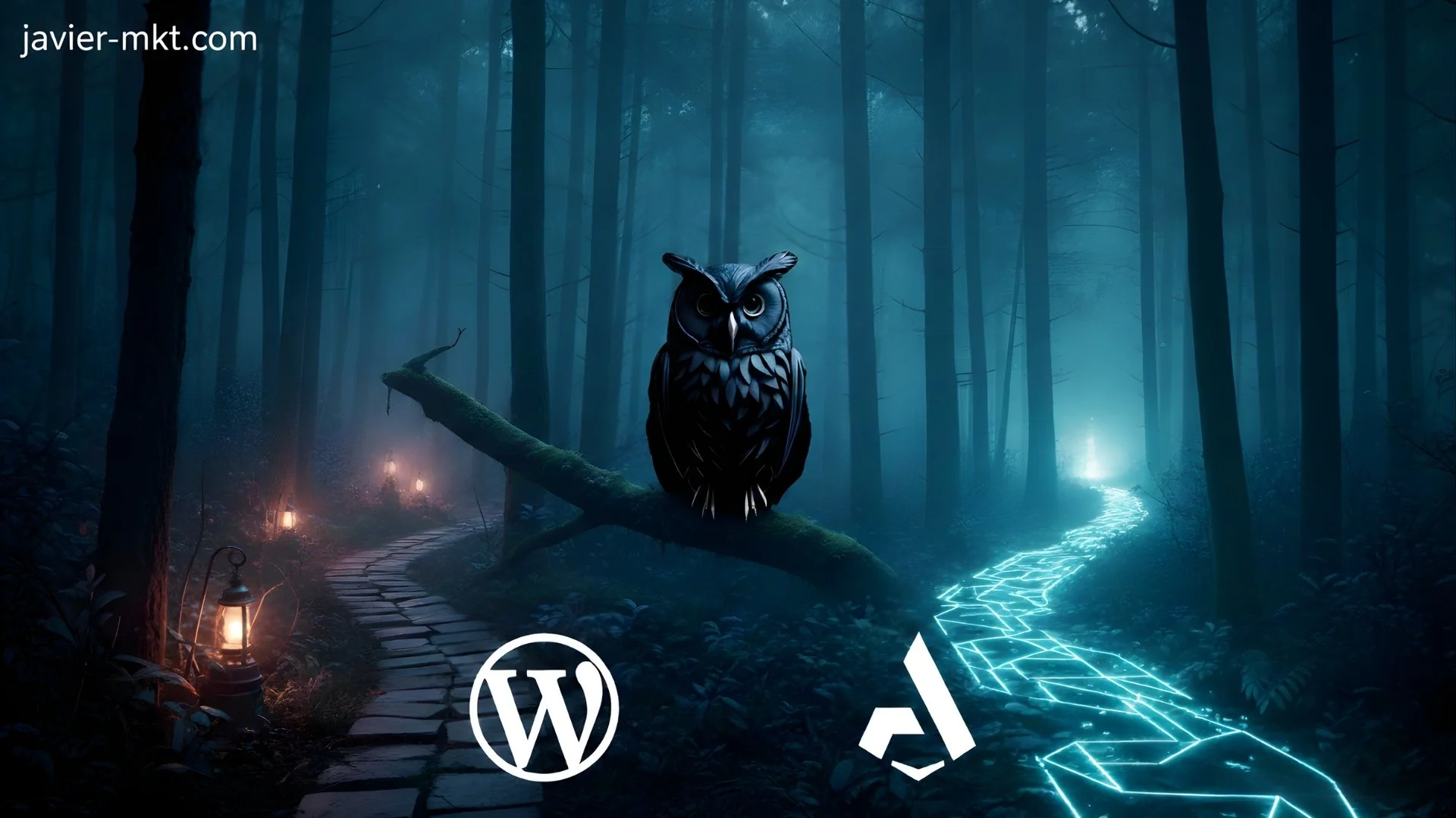 Ordenador portátil con código y pantalla azul, representando desarrollo web y tecnología moderna para empresas