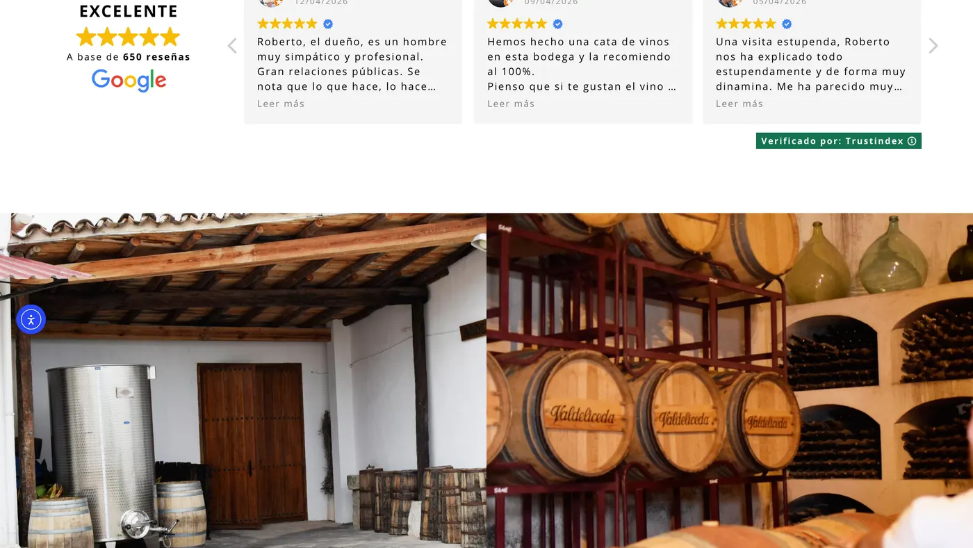 Bodega del Nero: La sala de barricas y las reseñas de Google