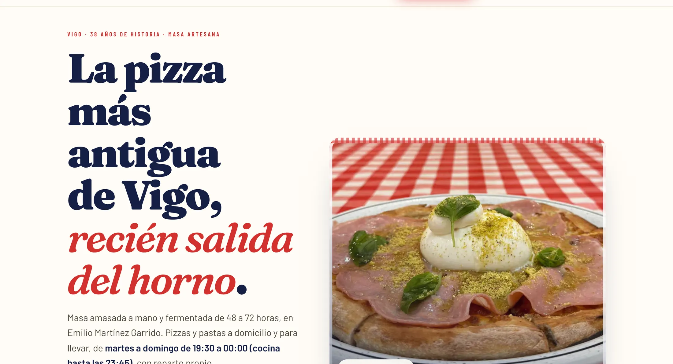 Web de Pizzería Borsalino