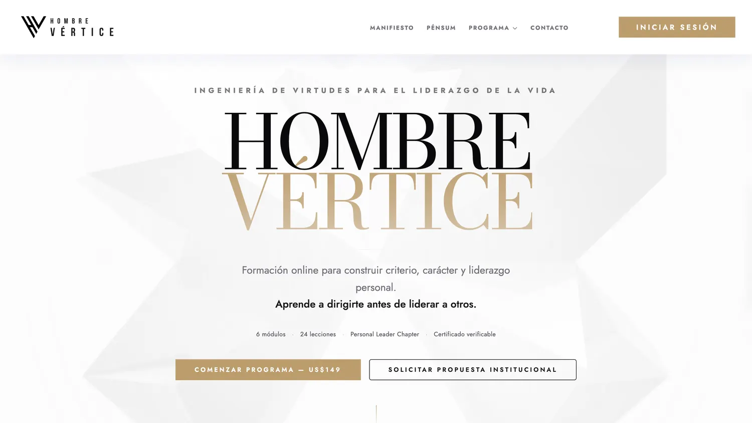 Portada de hombrevertice.com
